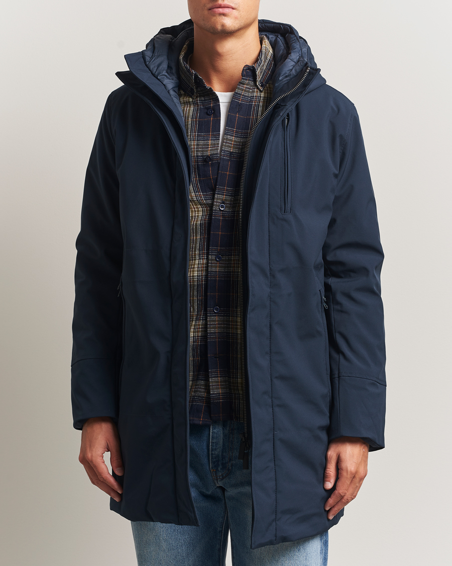 Mies | Takit | KnowledgeCotton Apparel | Climateshell Padded Jacket Navy