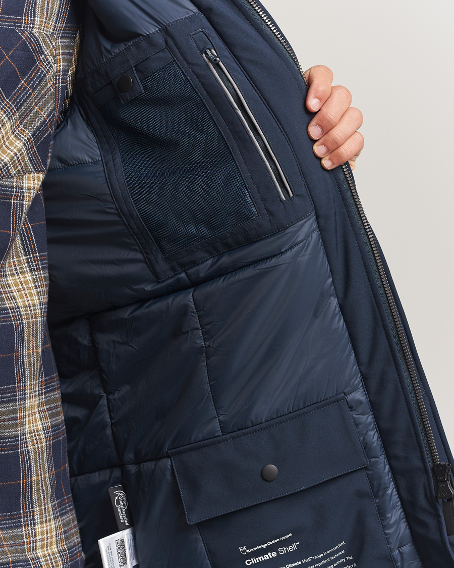 Mies | Takit | KnowledgeCotton Apparel | Climateshell Padded Jacket Navy
