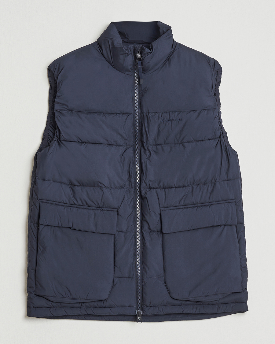 Mies | Ulkoliivit | KnowledgeCotton Apparel | Puffer Vest Night Sky