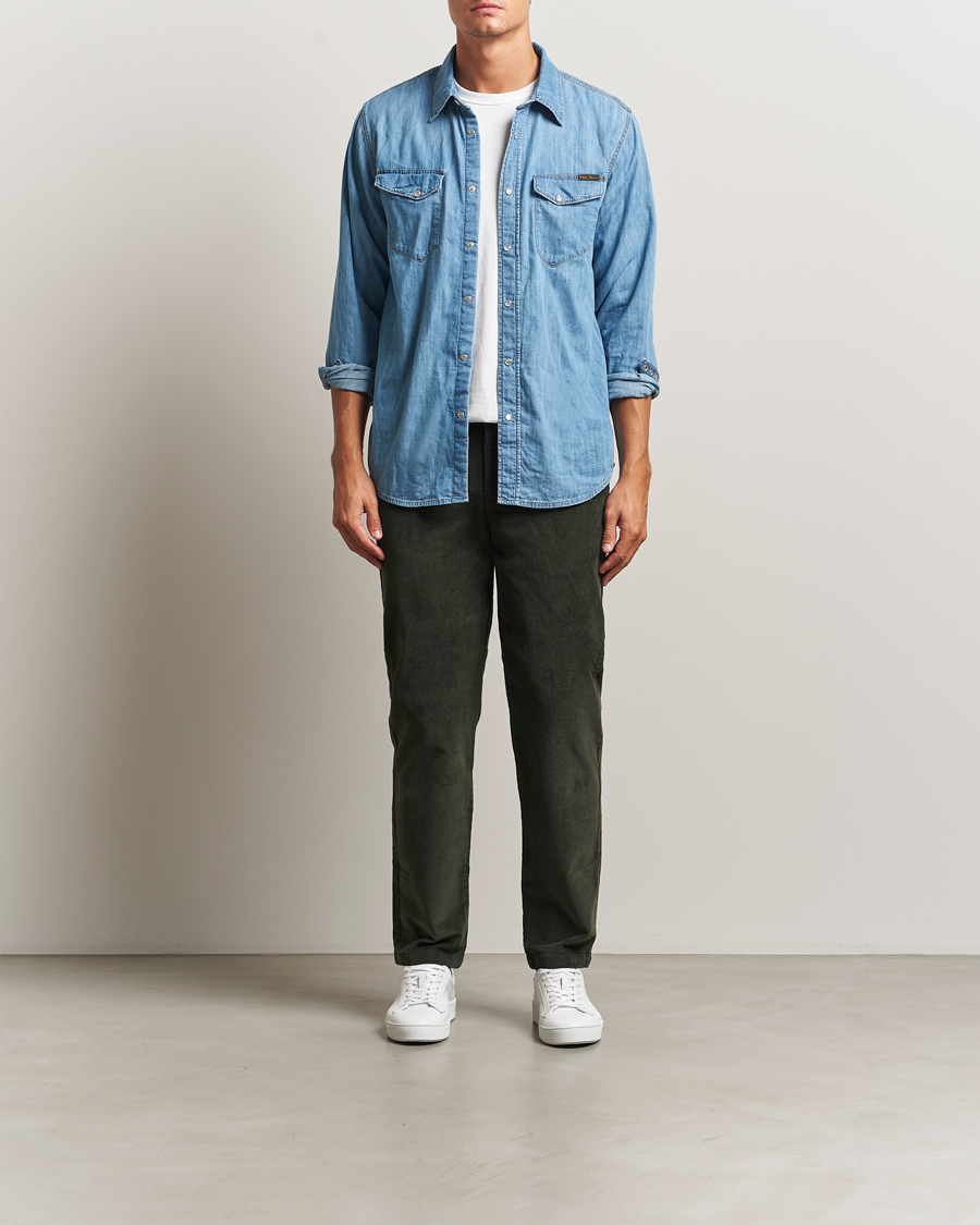 Mies | Housut | KnowledgeCotton Apparel | Chuck Regular Cord Trousers Olive