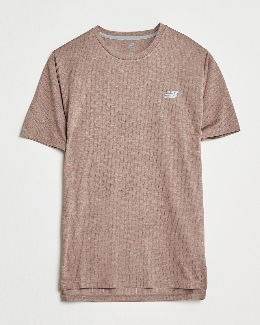 Mies | T-paidat | New Balance Running | Athletics Short Sleeve T-Shirt Earth Shadow Heather