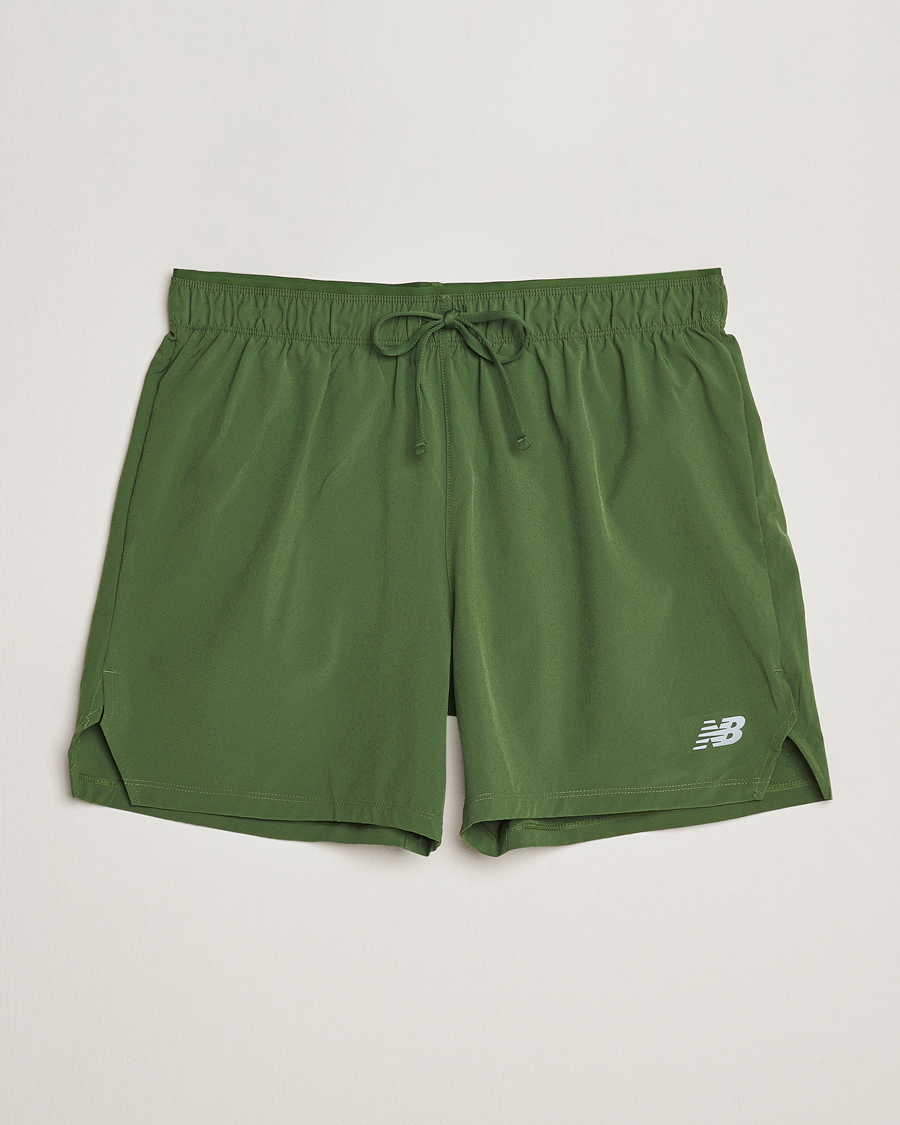 Mies | Shortsit | New Balance Running | Athletics 5 RC Shorts Dark Alpine Green