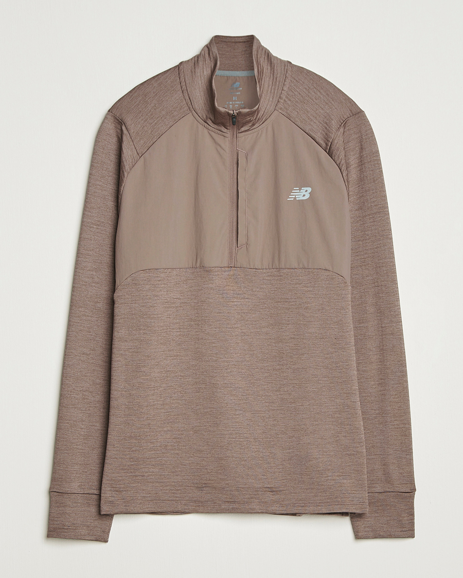 Mies | Puserot | New Balance Running | Heat Grid Half Zip Earth Shadow Heather