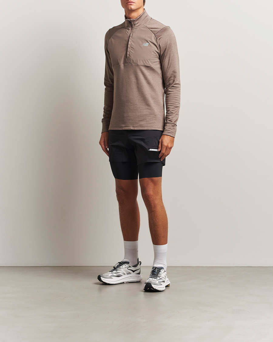 Mies | Puserot | New Balance Running | Heat Grid Half Zip Earth Shadow Heather