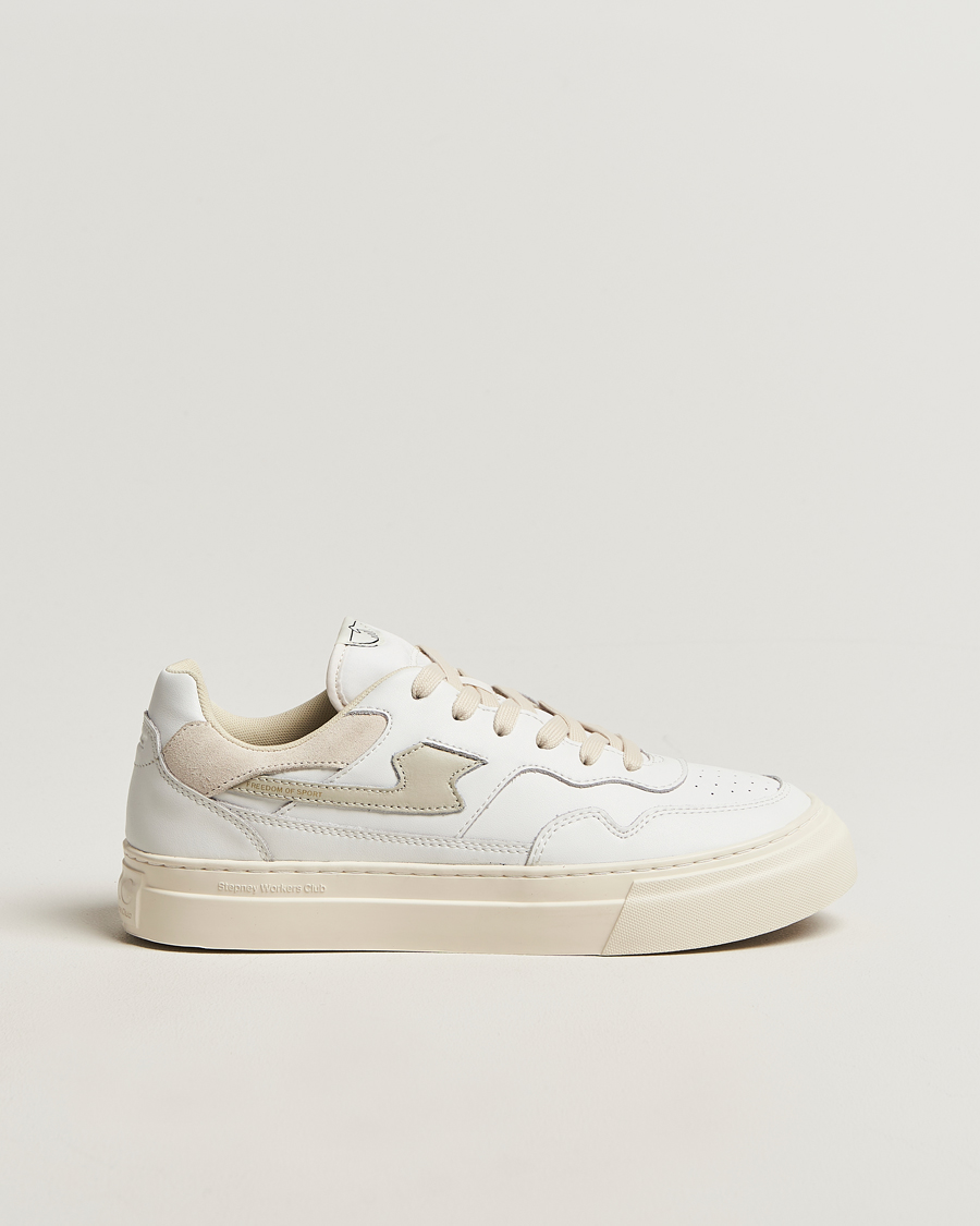 Mies | Tennarit | Stepney Workers Club | Pearl S-Strike Leather Sneaker White Putty