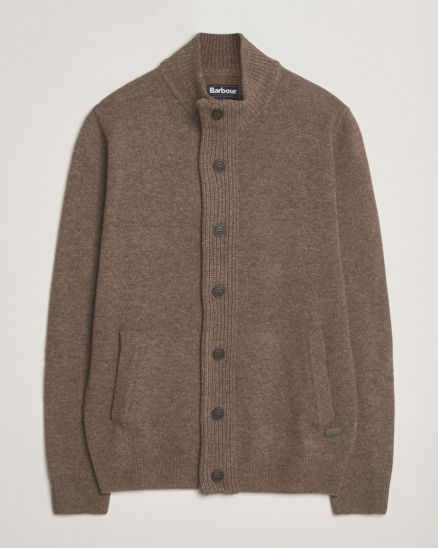 Mies | Puserot | Barbour Lifestyle | Essential Patch Zip Through Cardigan Dark Stone
