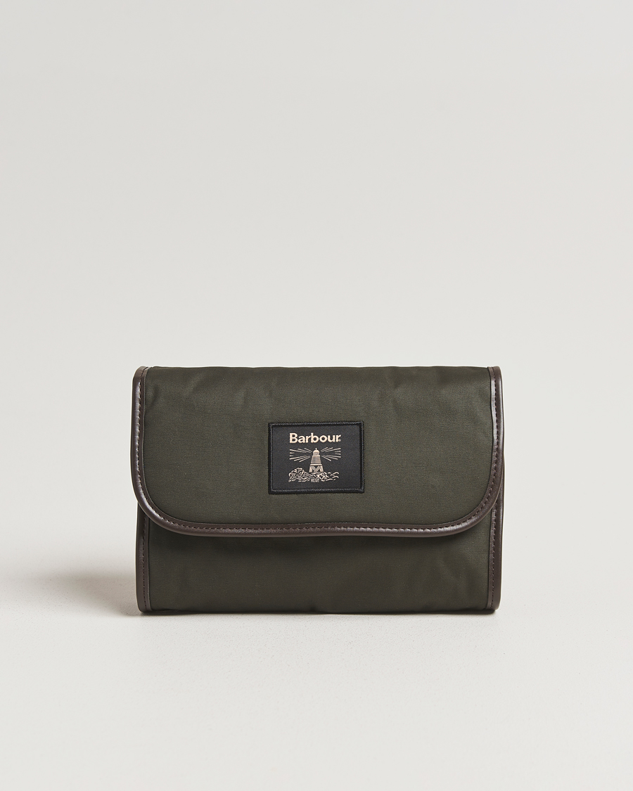 Mies | Barbour Lifestyle Wax Hanging Washbag Olive | Barbour Lifestyle | Wax Hanging Washbag Olive
