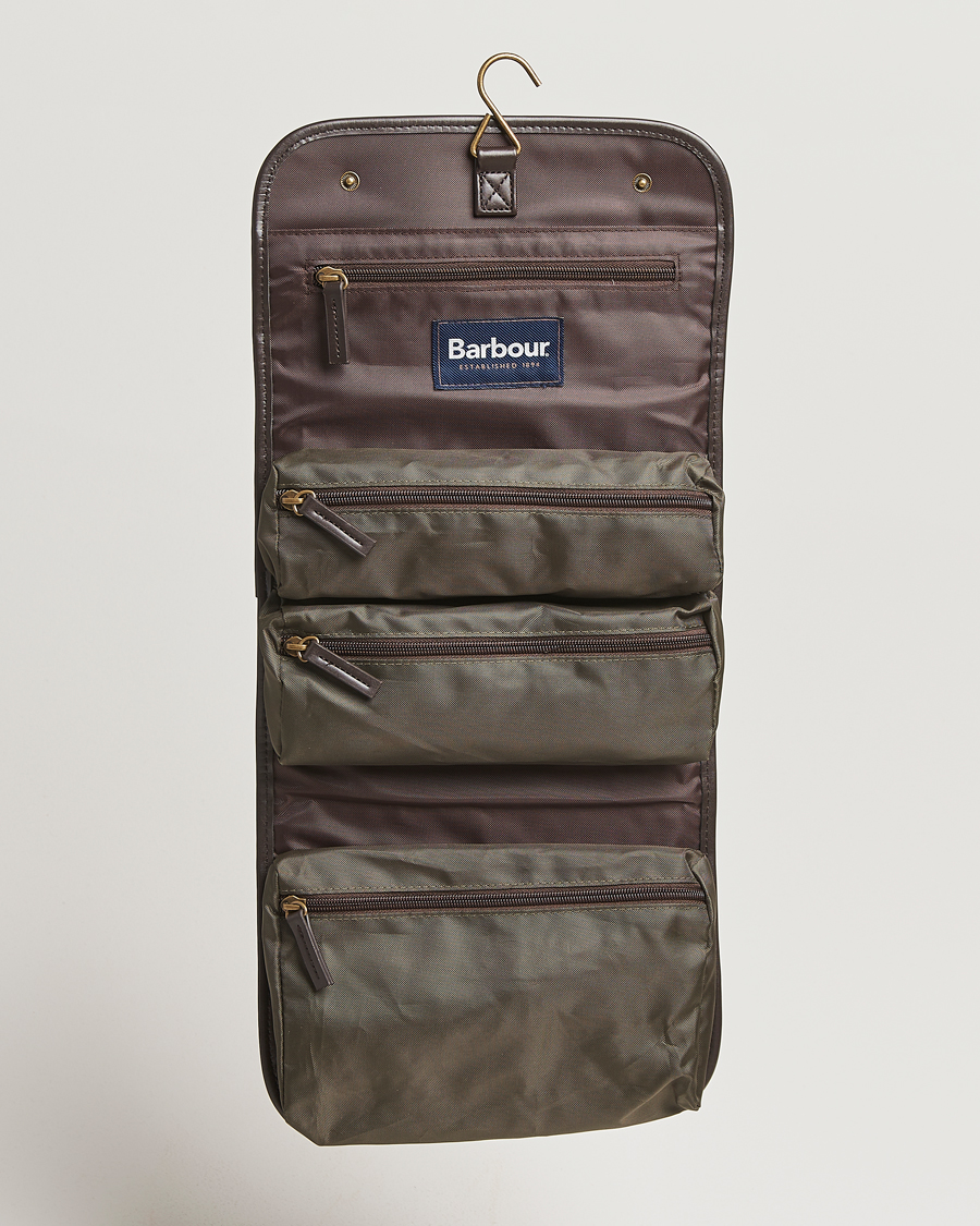 Mies | Barbour Lifestyle Wax Hanging Washbag Olive | Barbour Lifestyle | Wax Hanging Washbag Olive