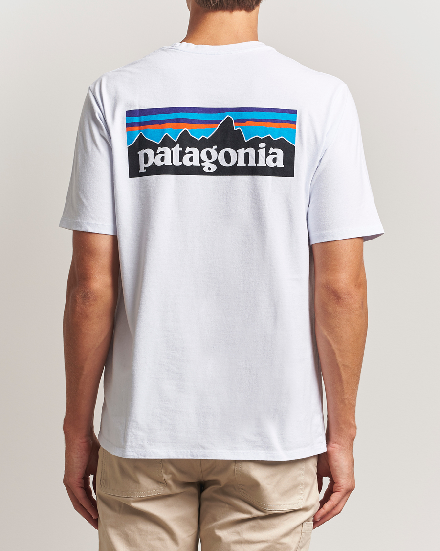 Mies | T-paidat | Patagonia | P-6 Logo T-Shirt White