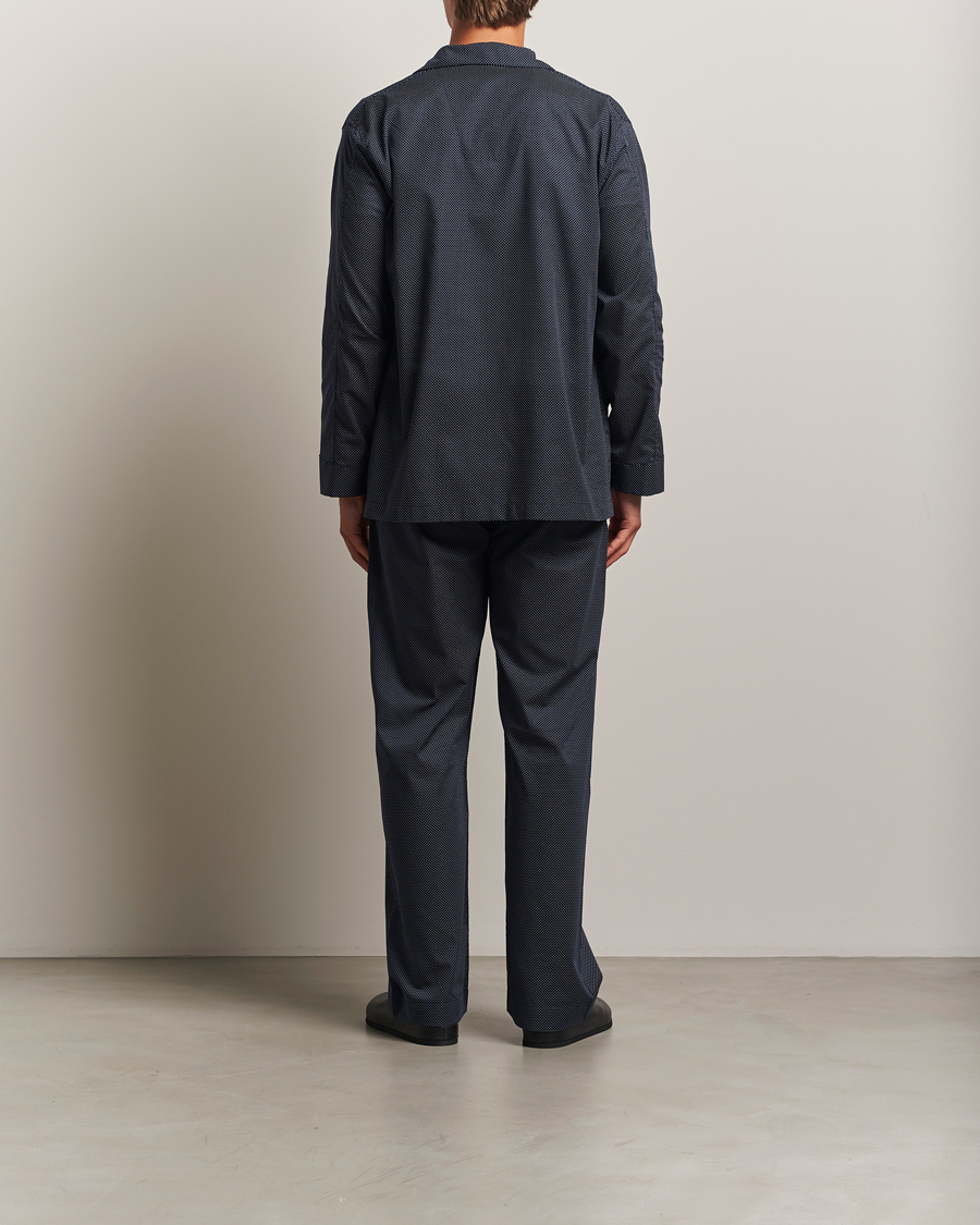 Mies | Yöpuvut ja kylpytakit | Derek Rose | Printed Cotton Pyjama Set Navy