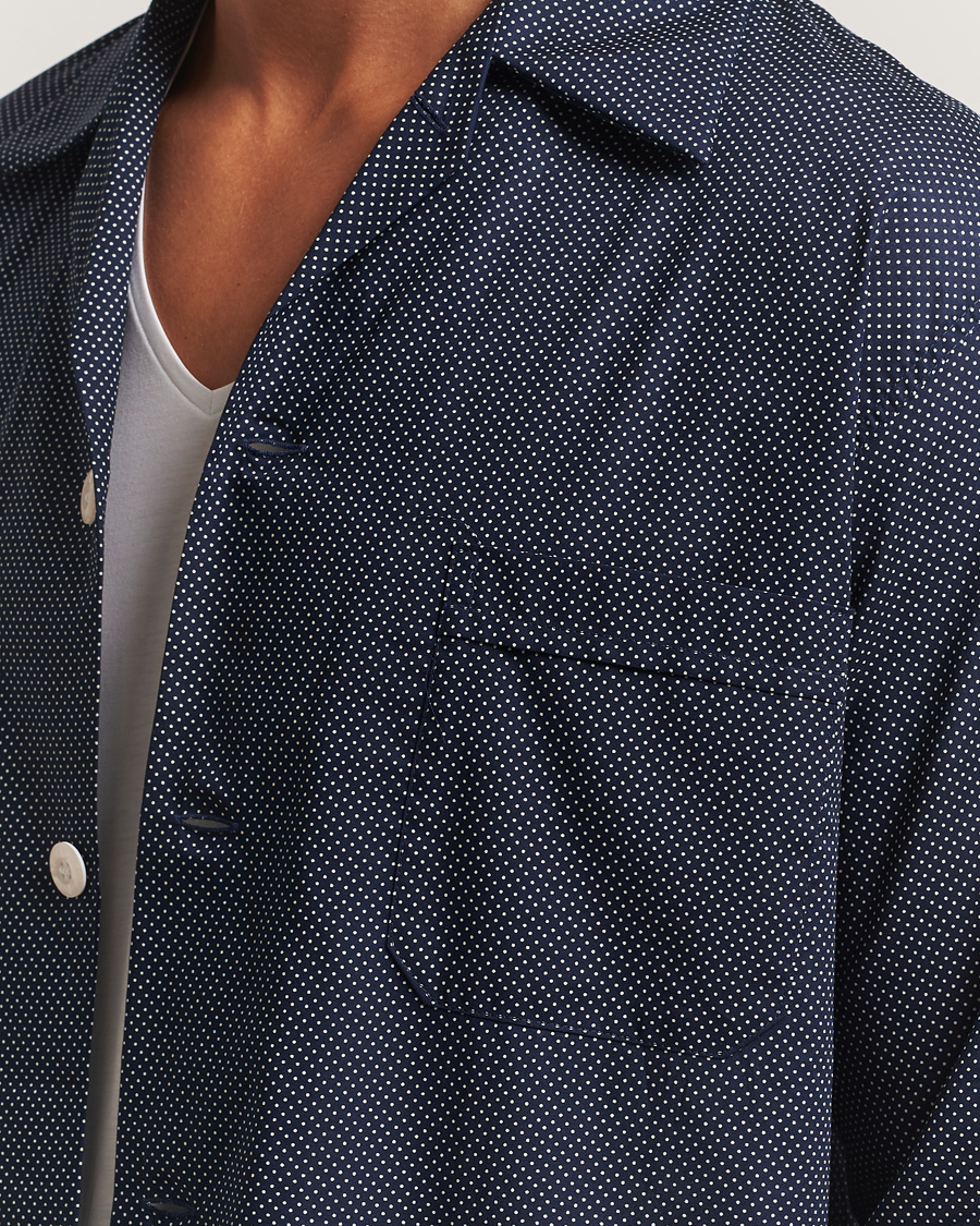 Mies | Yöpuvut ja kylpytakit | Derek Rose | Printed Cotton Pyjama Set Navy