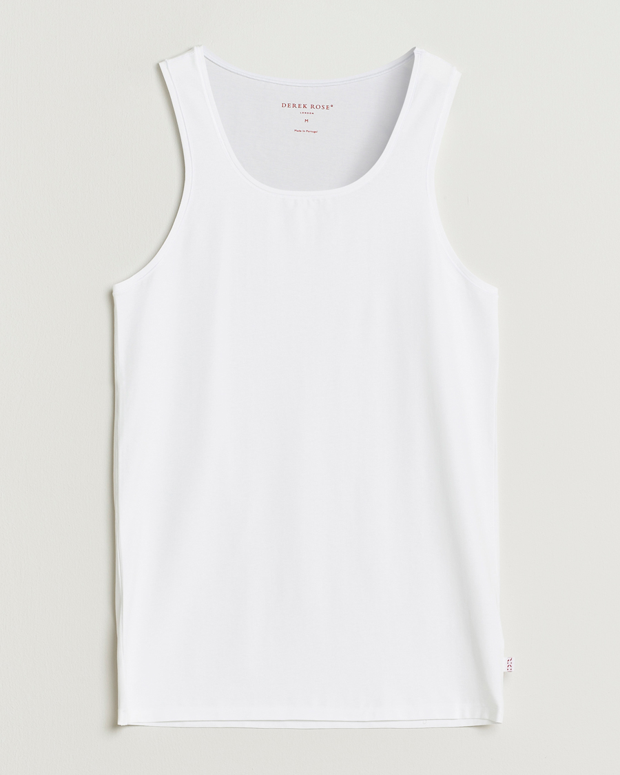 Mies | T-paidat | Derek Rose | Pima Cotton Tank Top White