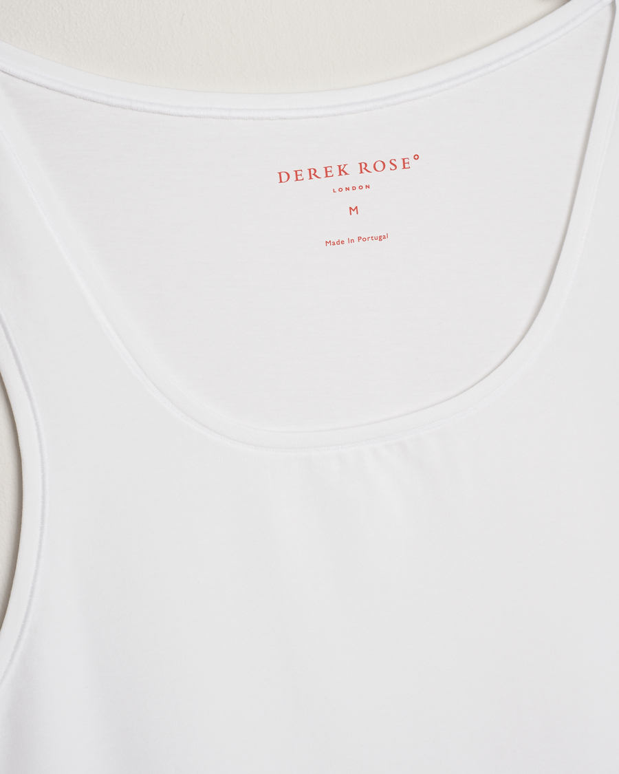 Mies | T-paidat | Derek Rose | Pima Cotton Tank Top White