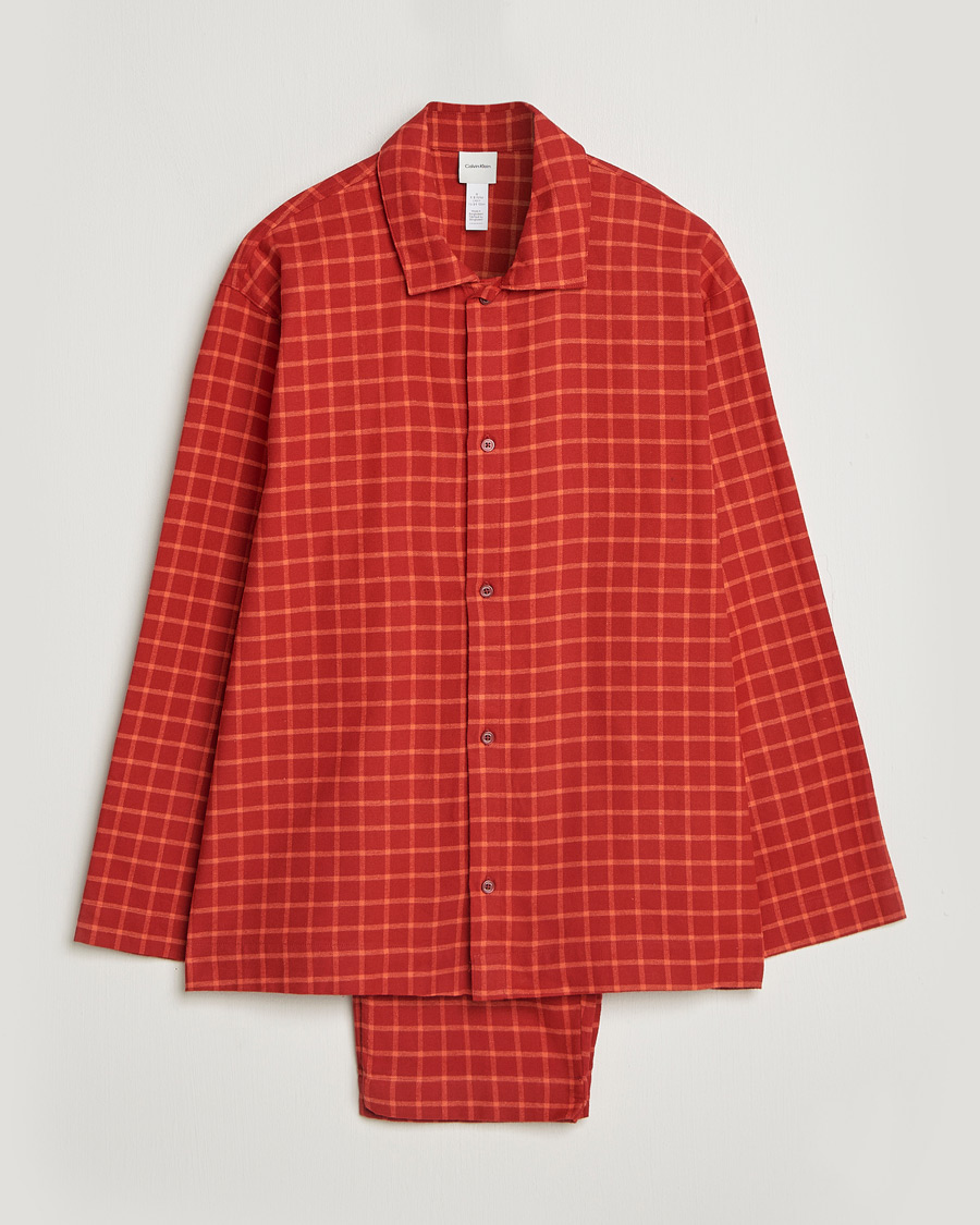Mies | Yöpuvut ja kylpytakit | Calvin Klein | Flannel Pyjama Set Red