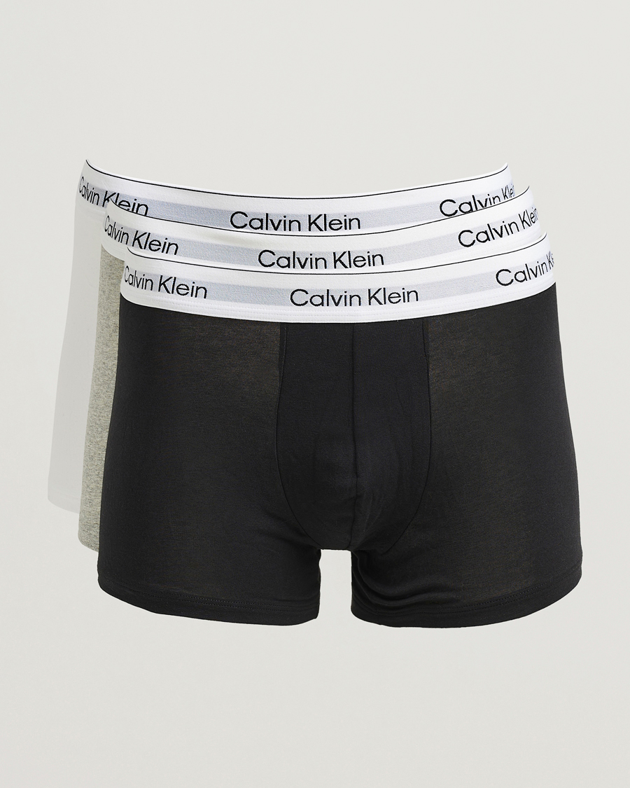 Mies | Alusvaatteet | Calvin Klein | 3-Pack Icon Cotton Stretch Trunk Grey/Black/White