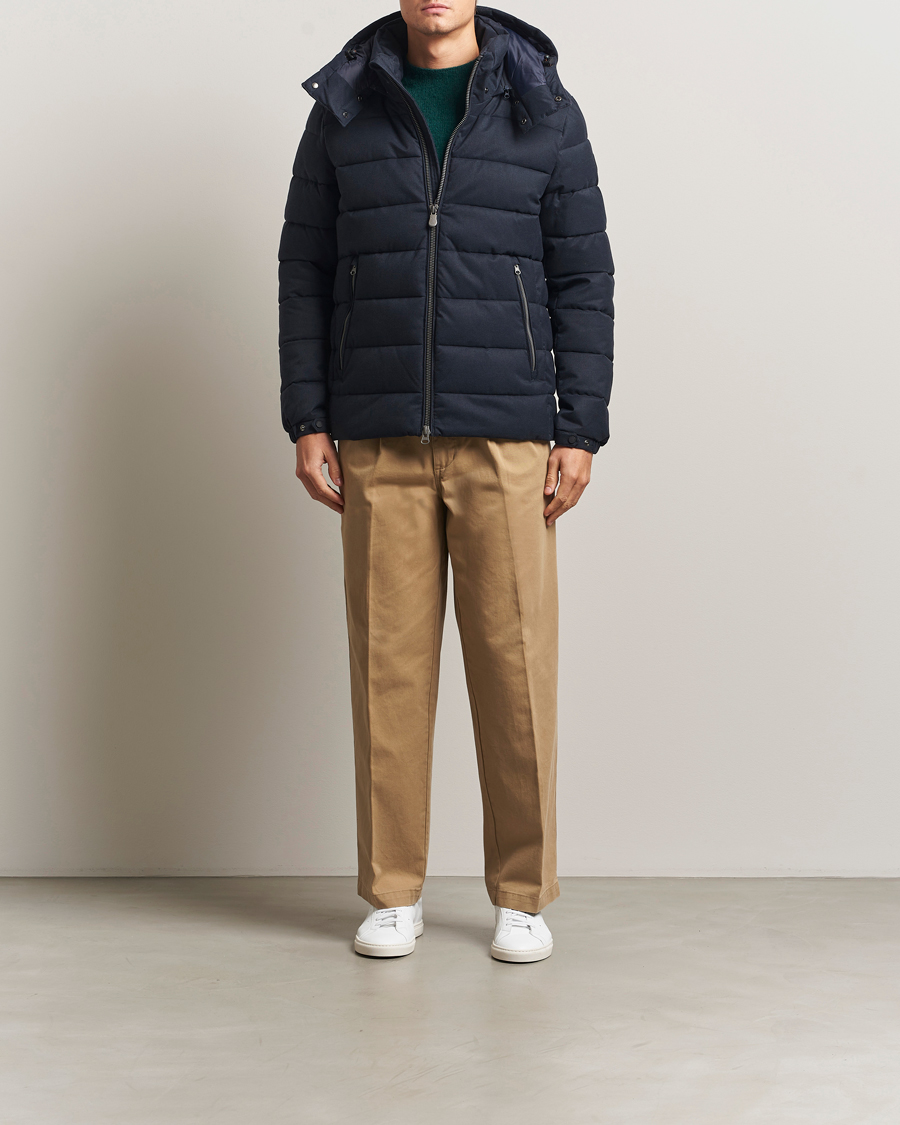 Mies | Takit | Save The Duck | Constantin Padded Flannel Jacket Navy Blue Melange