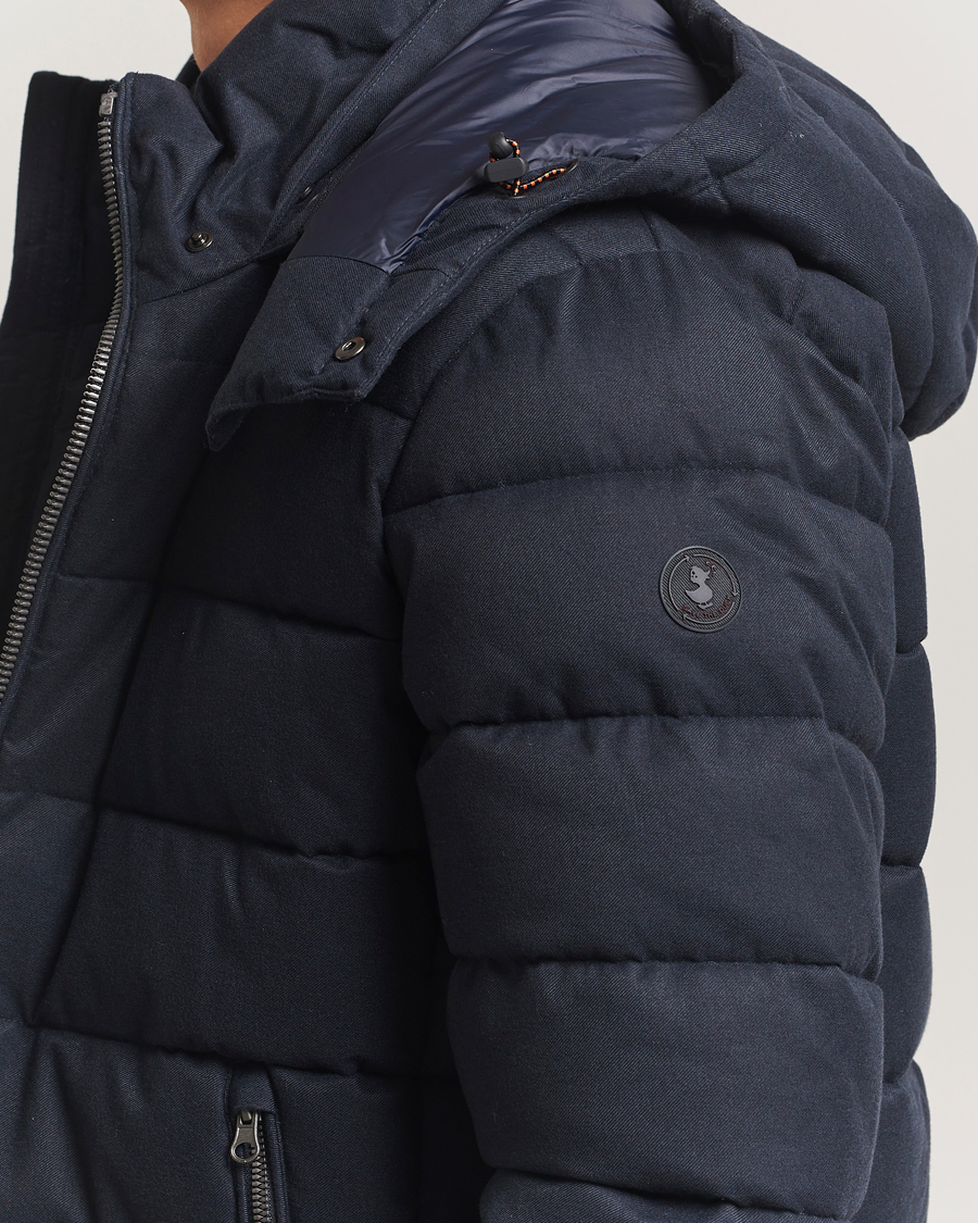 Mies | Takit | Save The Duck | Constantin Padded Flannel Jacket Navy Blue Melange