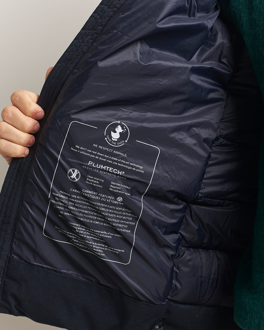 Mies | Takit | Save The Duck | Constantin Padded Flannel Jacket Navy Blue Melange