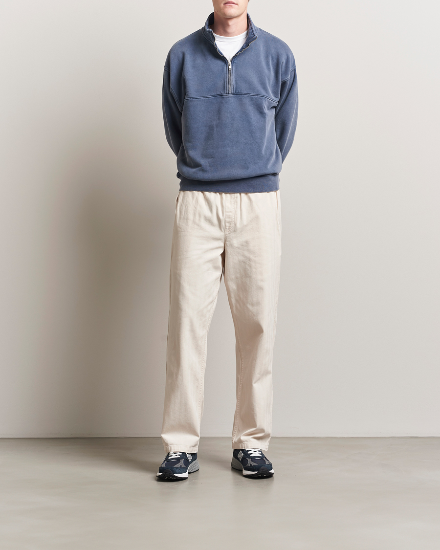 Mies | Puserot | Colorful Standard | Classic Organic Half-Zip Neptune Blue