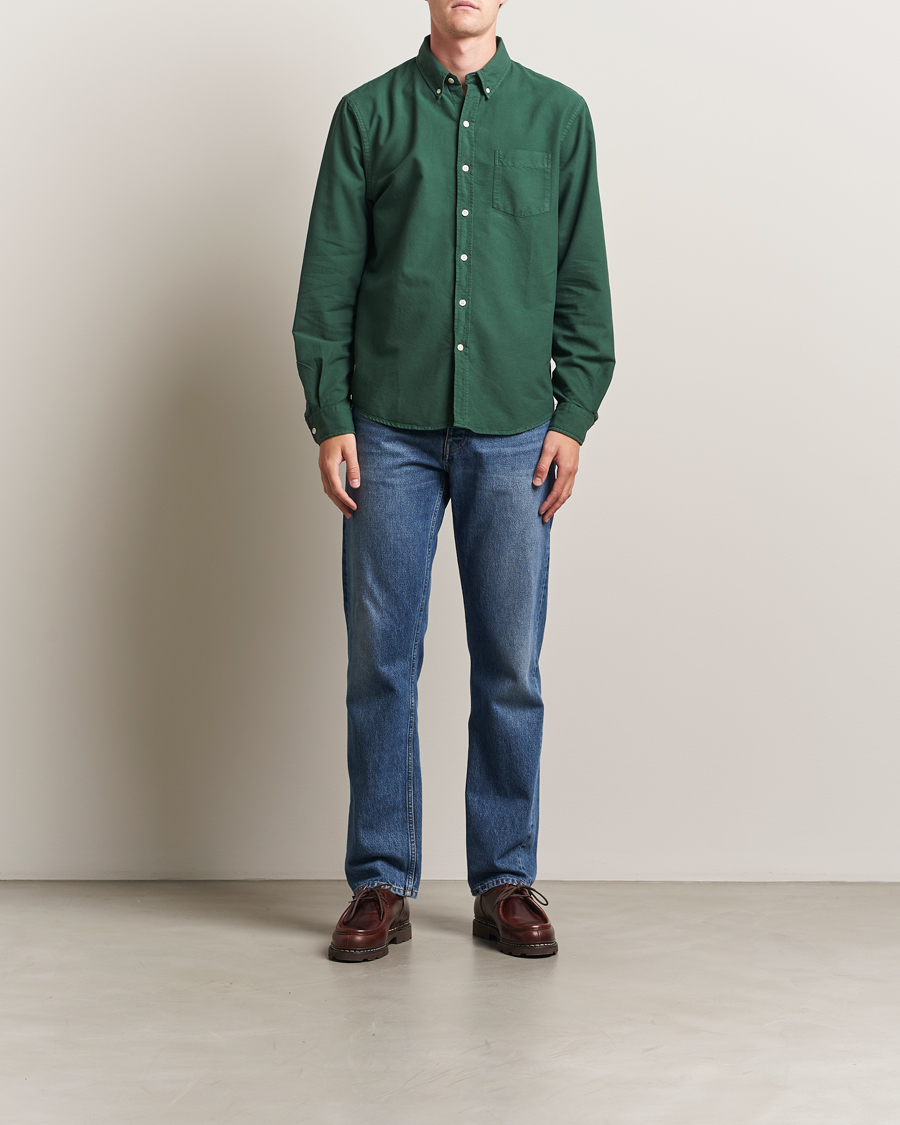 Mies | Kauluspaidat | Colorful Standard | Classic Organic Oxford Button Down Shirt Emerald Green