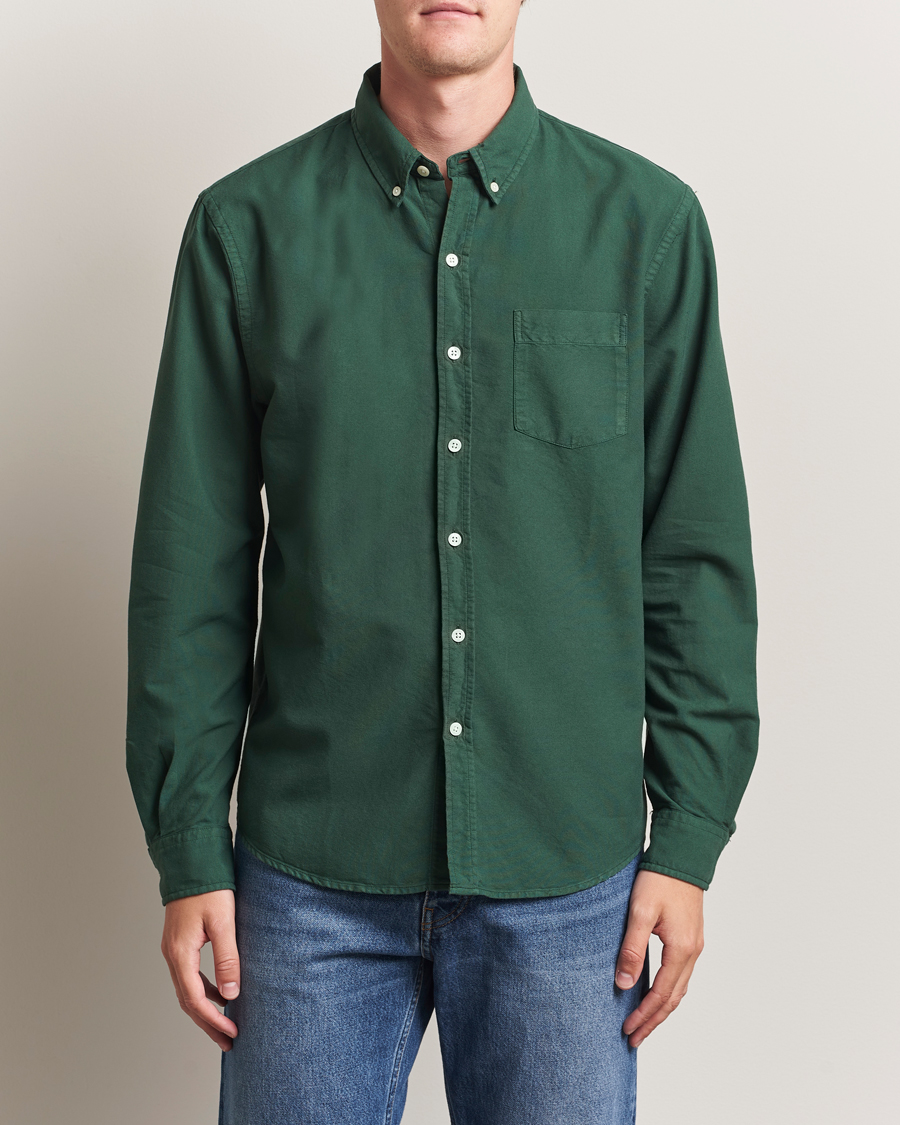 Mies | Kauluspaidat | Colorful Standard | Classic Organic Oxford Button Down Shirt Emerald Green