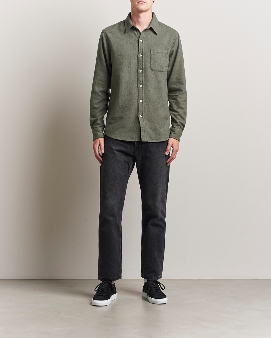 Mies | Kauluspaidat | Colorful Standard | Organic Flannel Shirt Dusty Olive