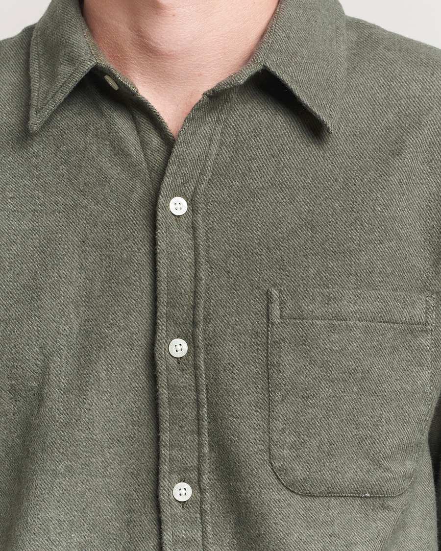 Mies | Kauluspaidat | Colorful Standard | Organic Flannel Shirt Dusty Olive