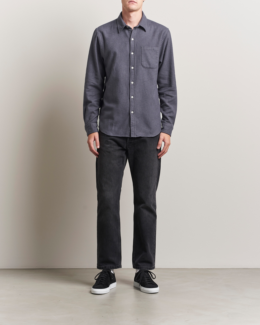 Mies | Kauluspaidat | Colorful Standard | Organic Flannel Shirt Lava Grey