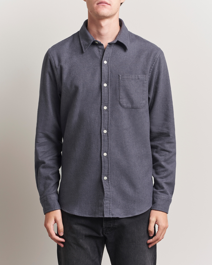 Mies | Kauluspaidat | Colorful Standard | Organic Flannel Shirt Lava Grey