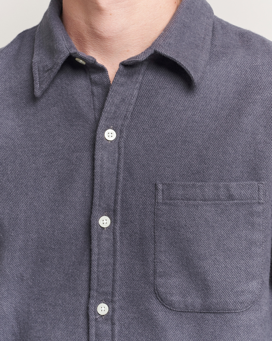 Mies | Kauluspaidat | Colorful Standard | Organic Flannel Shirt Lava Grey