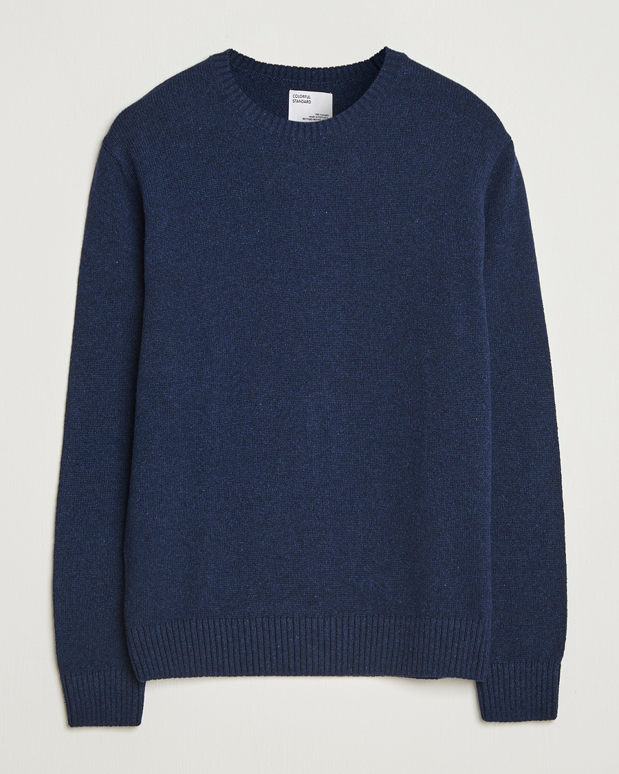 Mies | Puserot | Colorful Standard | Classic Merino Wool Crew Neck Marine Blue