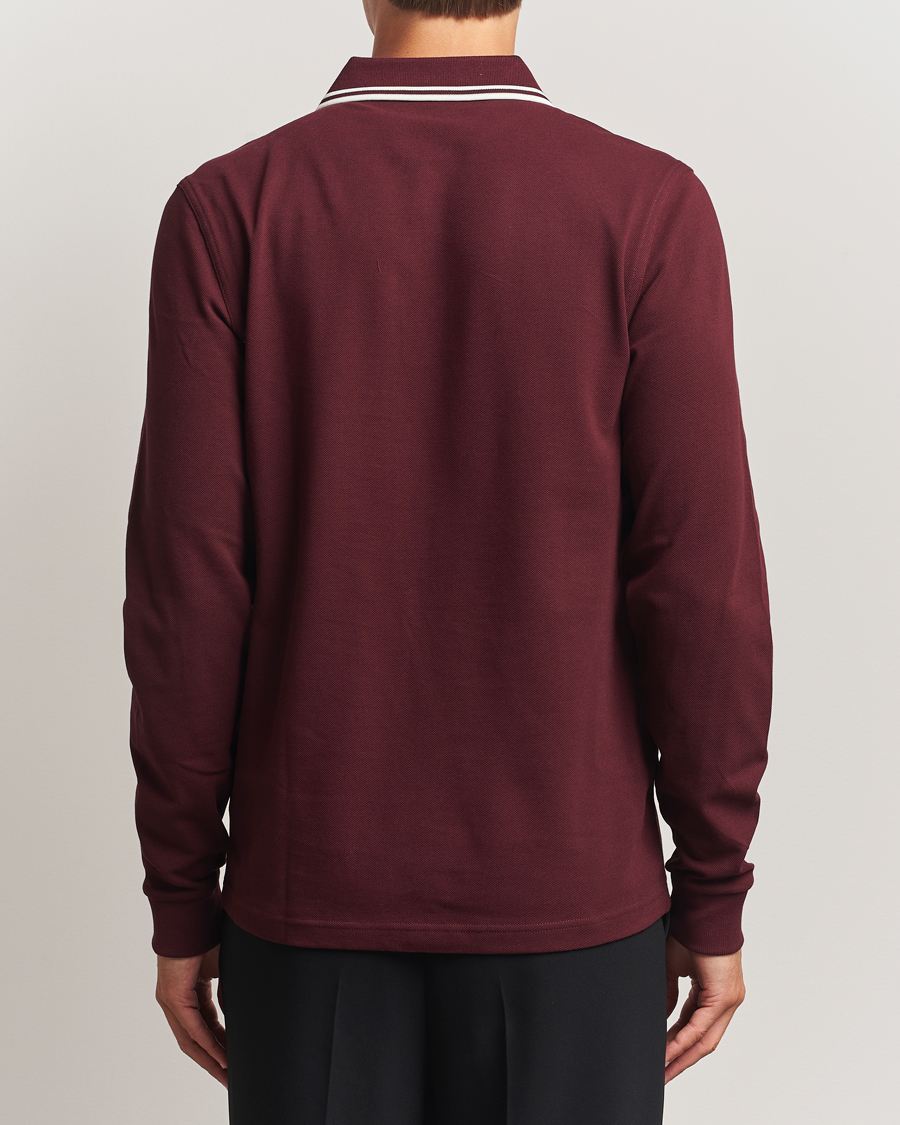 Mies | Pikeet | Fred Perry | Twin Tipped Long Sleeve Polo Shirt Oxblood