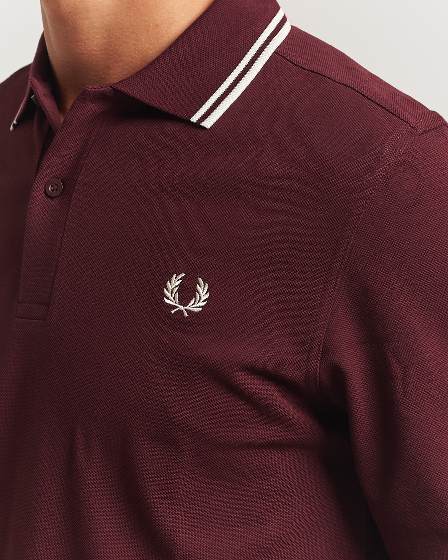 Mies | Pikeet | Fred Perry | Twin Tipped Long Sleeve Polo Shirt Oxblood