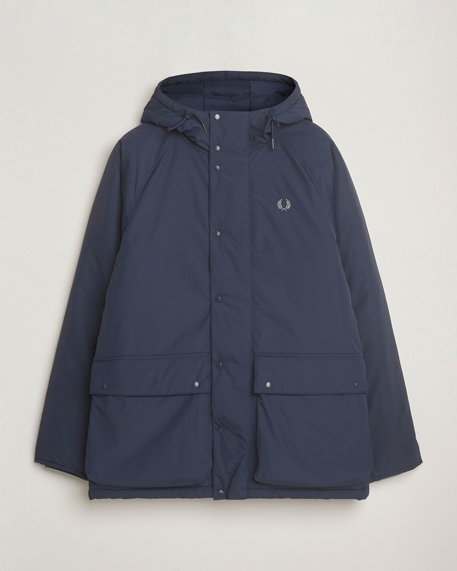 Mies | Takit | Fred Perry | Stockport Padded Hooded Jacket Dark Airforce
