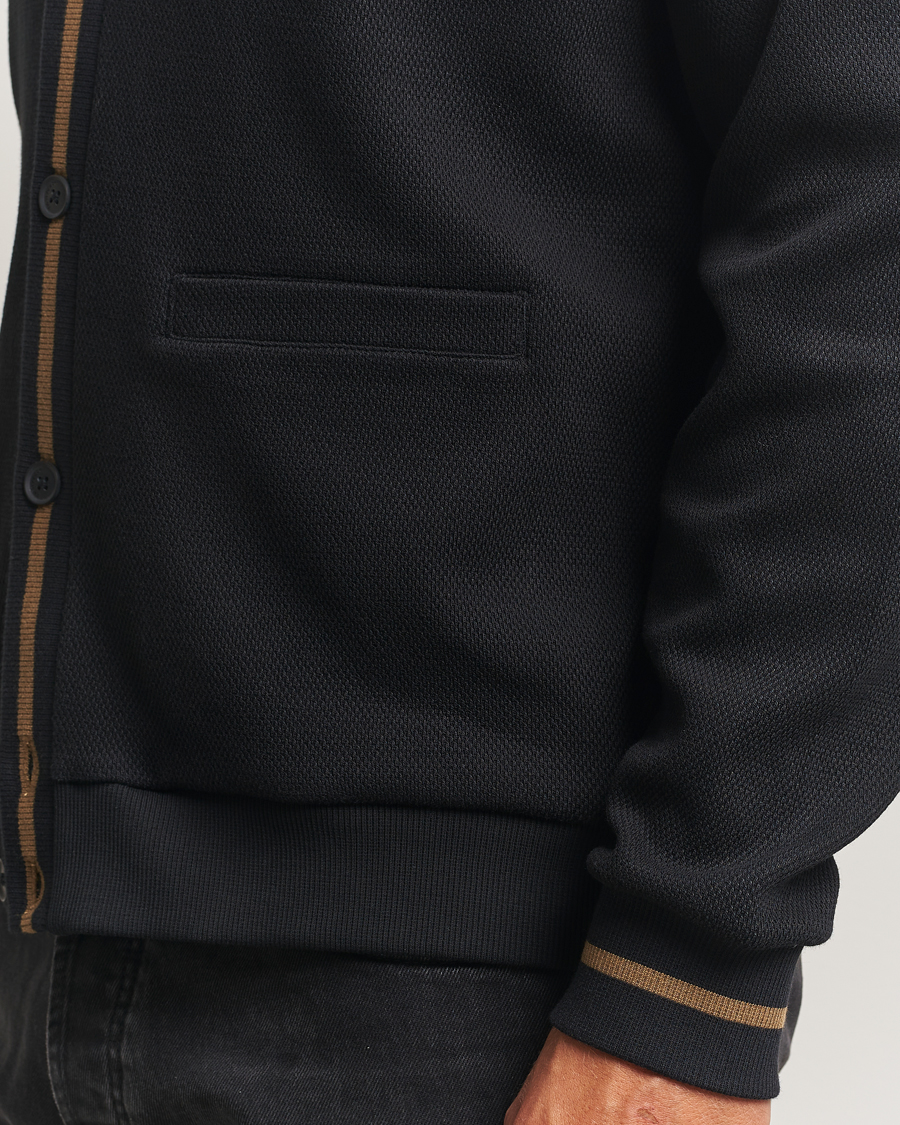 Mies | Puserot | Fred Perry | Tipped Pique Textured Cardigan Black