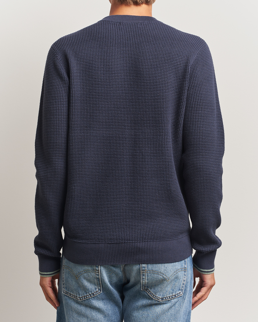 Mies | Puserot | Fred Perry | Waffle Stitch Jumper Dark Airforce