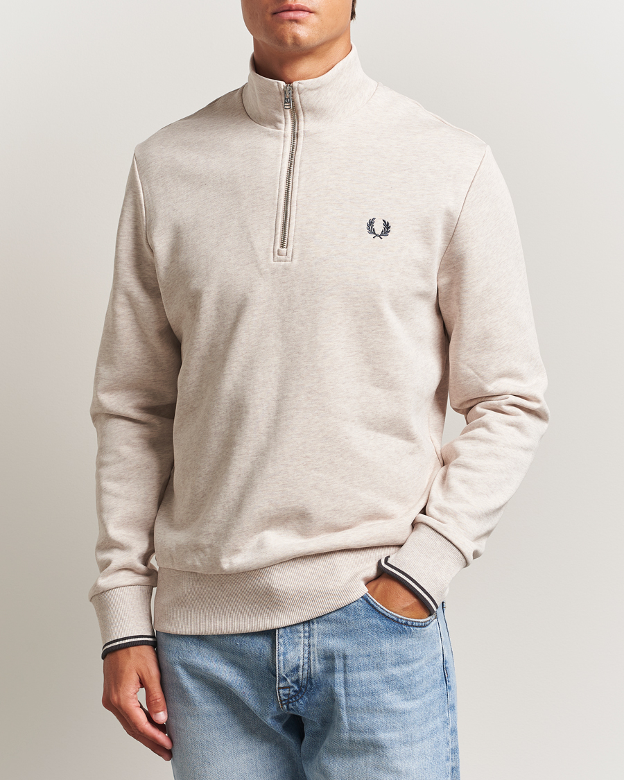 Mies | Puserot | Fred Perry | Half Zip Sweatshirt Porrigde Marl