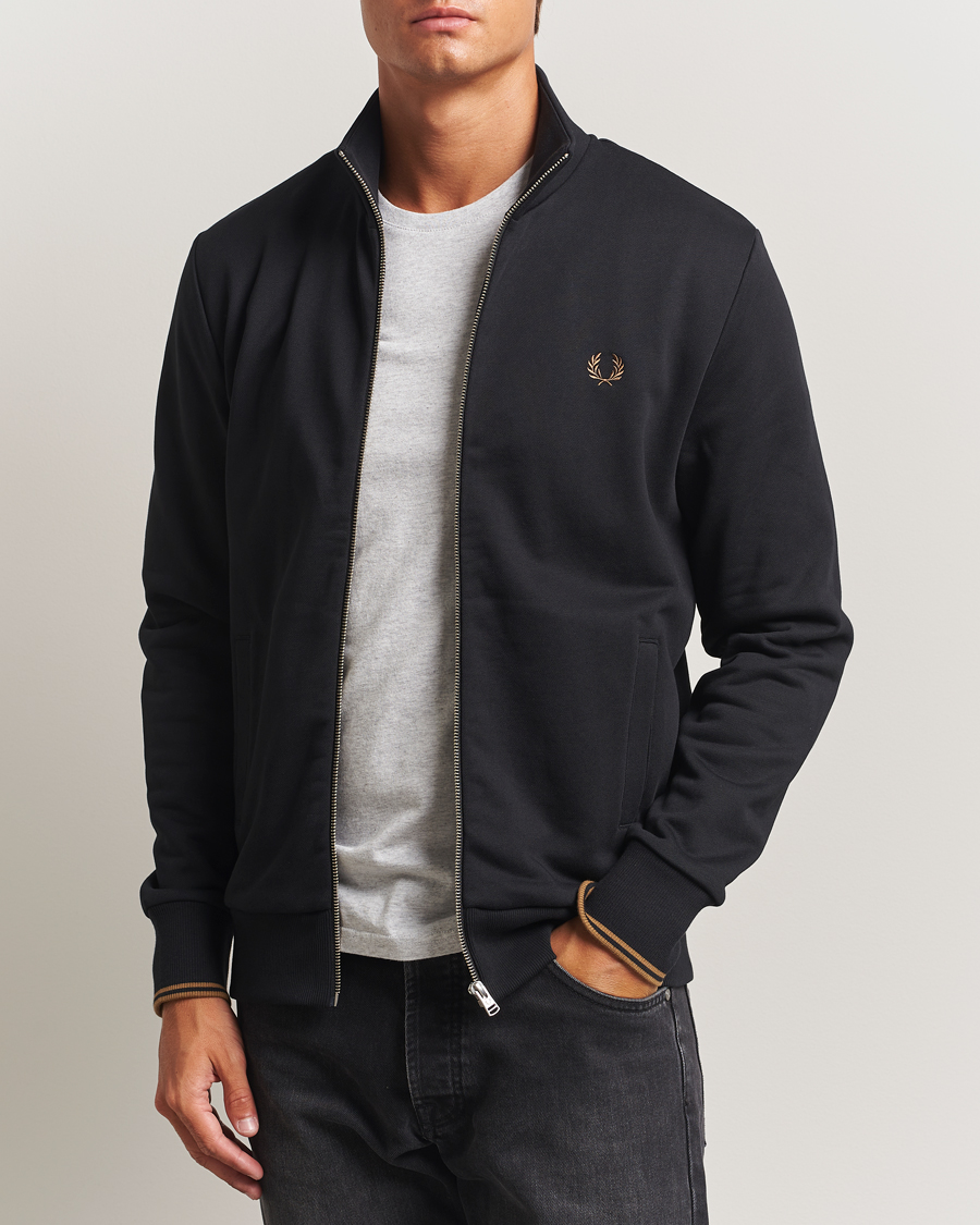 Mies | Puserot | Fred Perry | Full Zip Sweatshirt Black