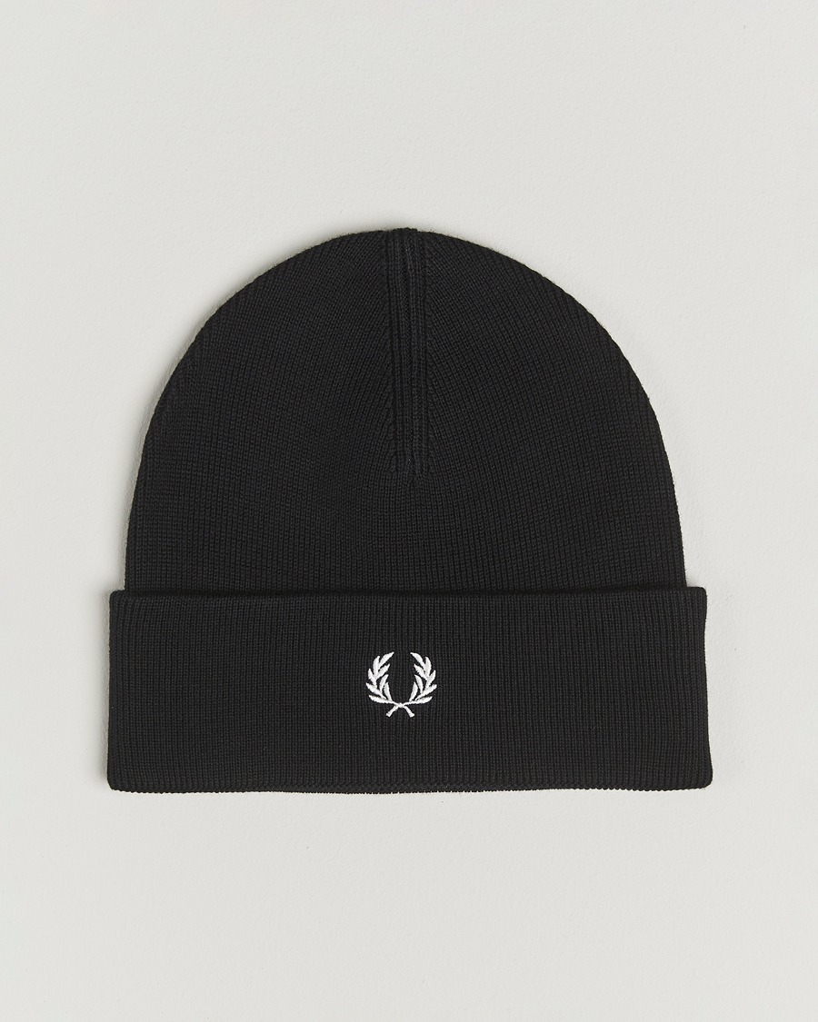 Mies | Fred Perry Merino Wool Beanie Black | Fred Perry | Merino Wool Beanie Black