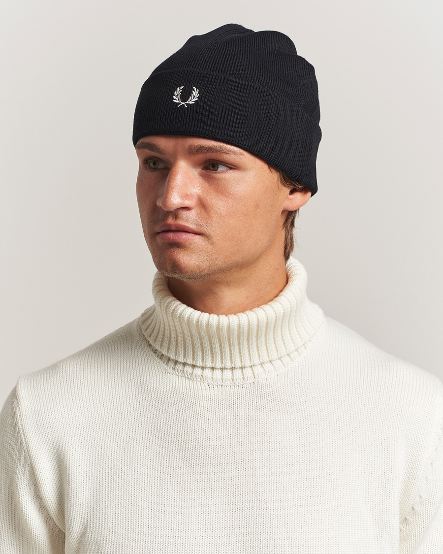 Mies | Fred Perry Merino Wool Beanie Black | Fred Perry | Merino Wool Beanie Black