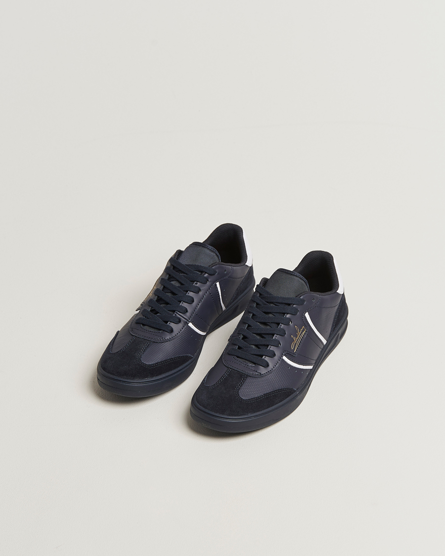 Mies | Tennarit | Fred Perry | B4 Leather/Suede Sneaker Navy
