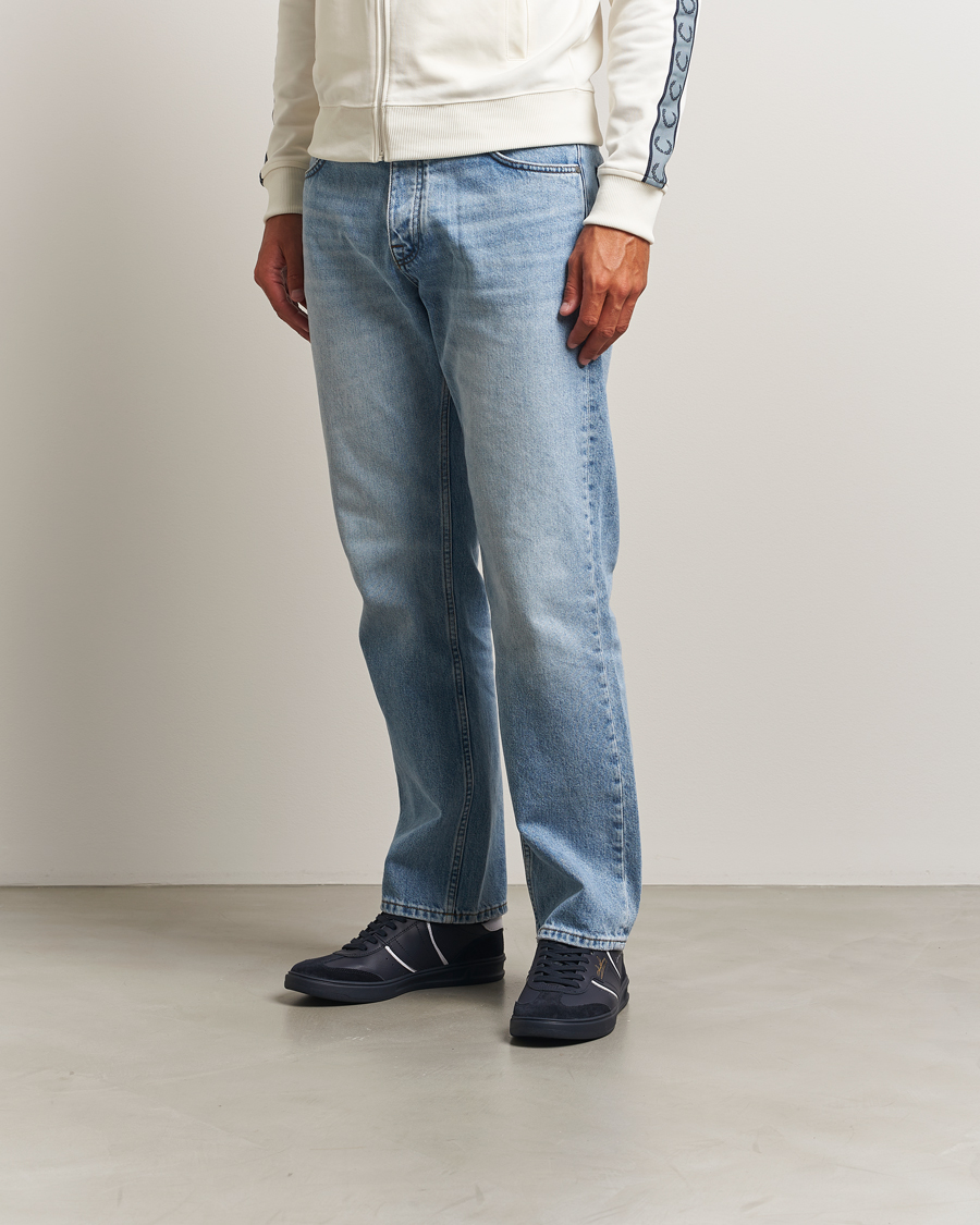 Mies | Tennarit | Fred Perry | B4 Leather/Suede Sneaker Navy