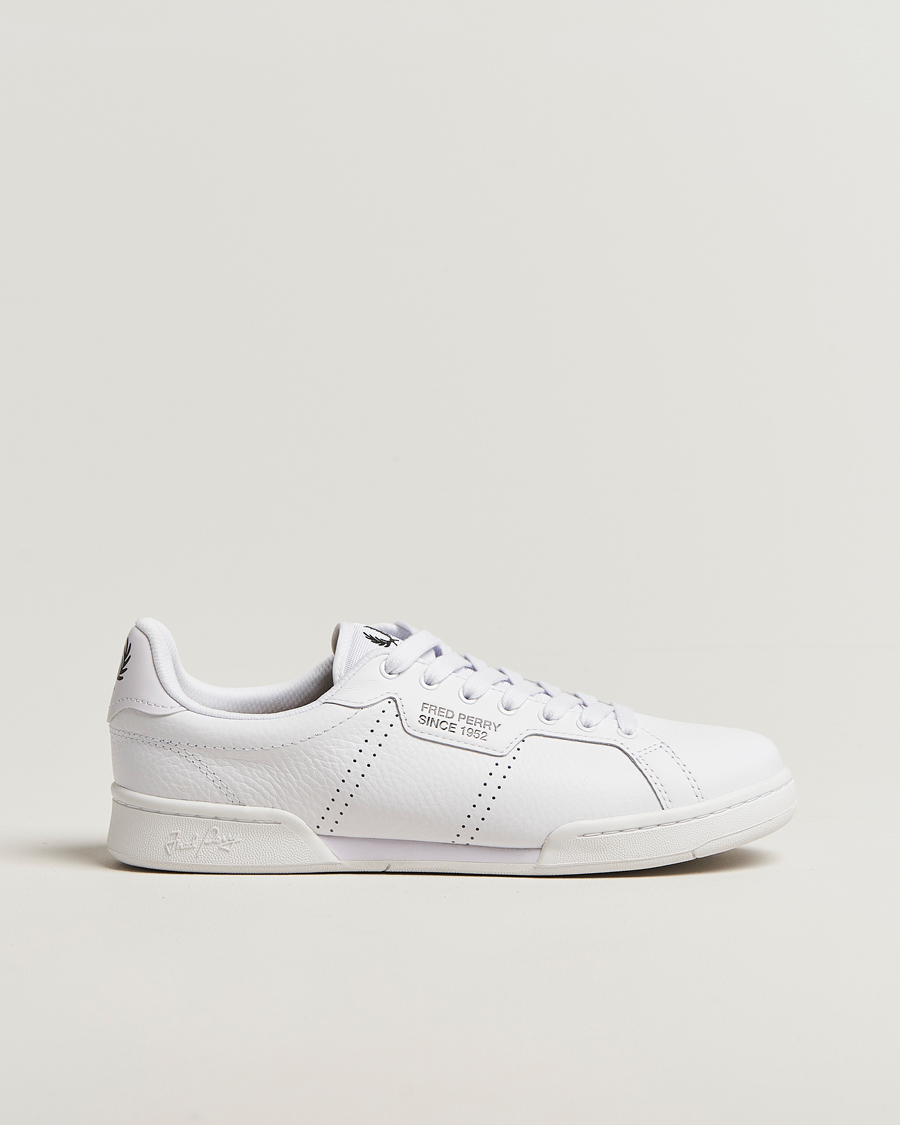 Mies | Tennarit | Fred Perry | B722 Textured Leather Sneaker White
