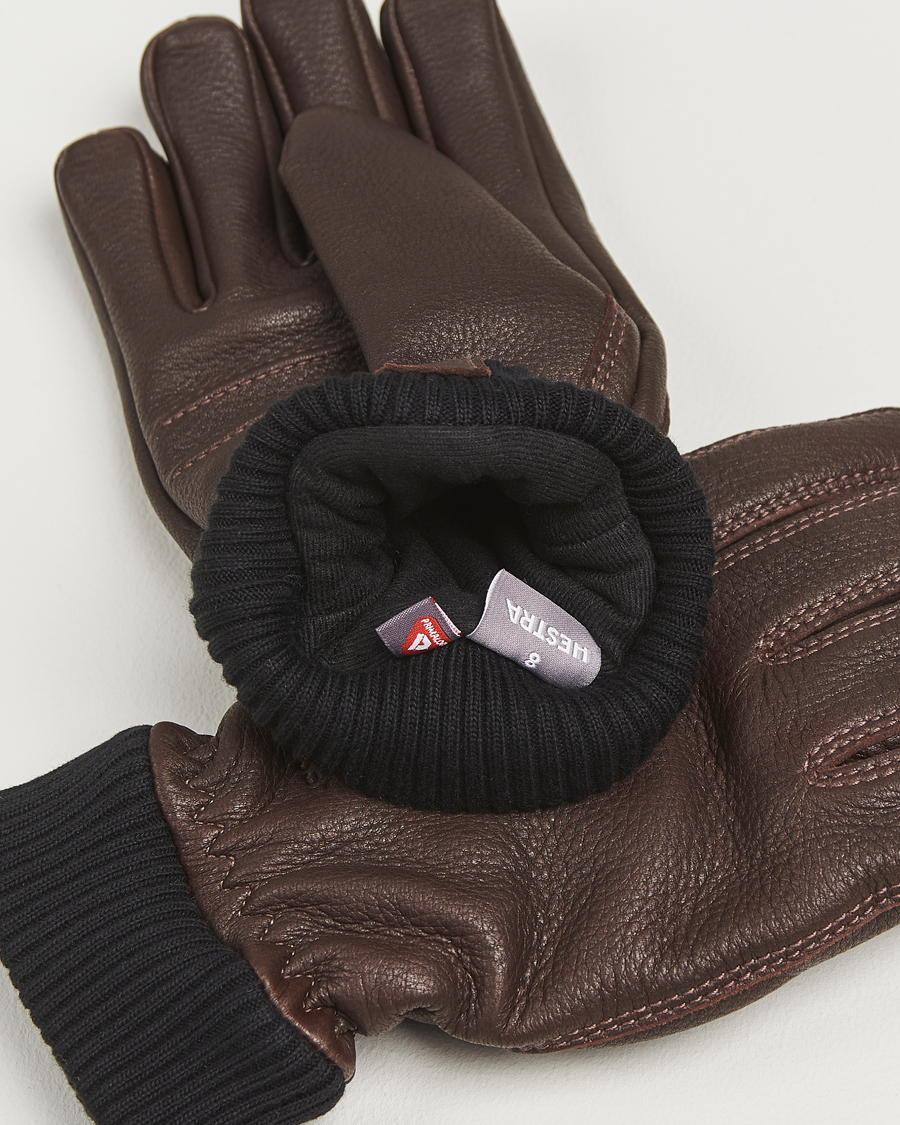 Mies | Käsineet | Hestra | Tore Deerskin Primaloft Lined Glove Chocolate