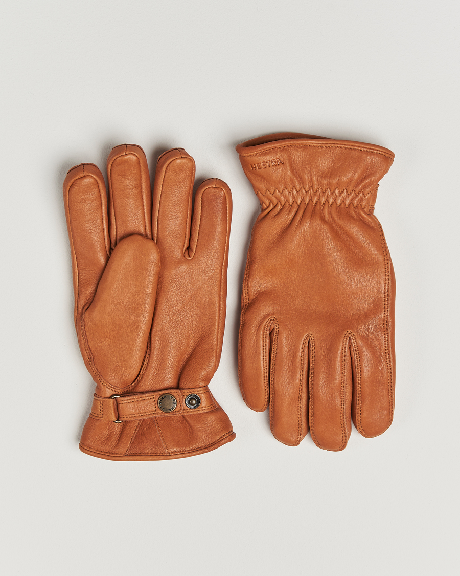 Mies | Käsineet | Hestra | Burensvik Deerskin Wool Pile Glove Cognac