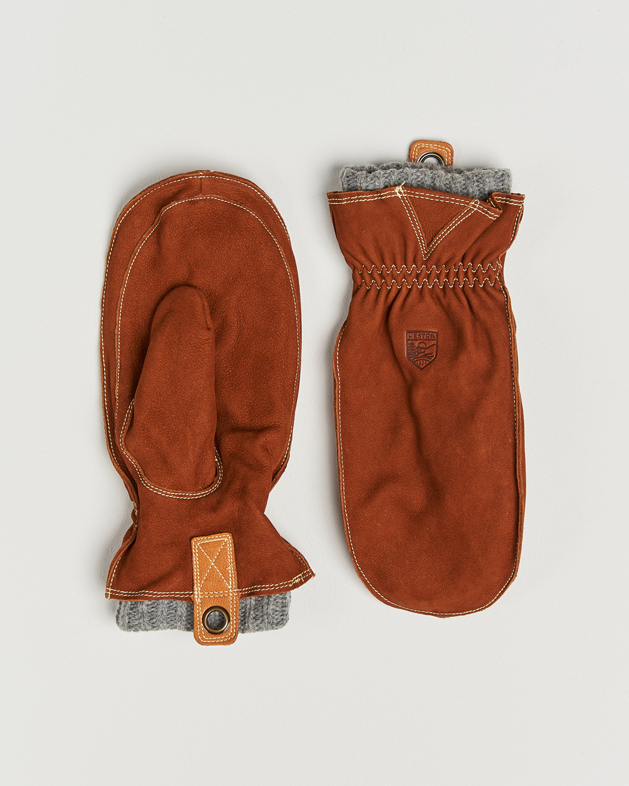 Mies | Käsineet | Hestra | Oden Nubuck Wool Lined Mitt Cognac