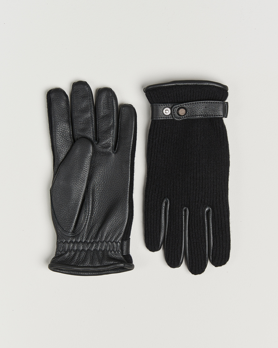 Mies | Käsineet | Hestra | Christopher Cashmere/Elkskin Glove Black
