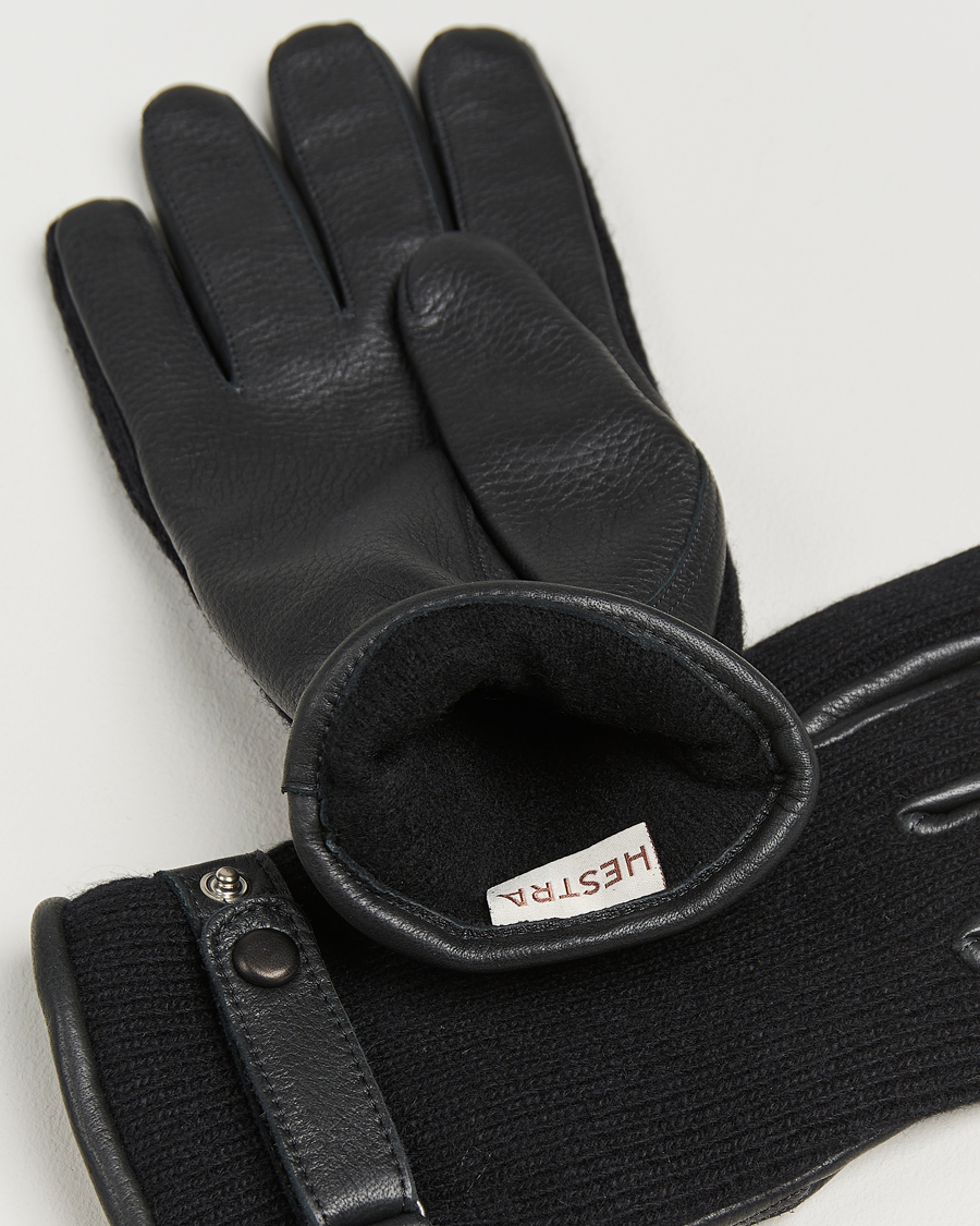 Mies | Käsineet | Hestra | Christopher Cashmere/Elkskin Glove Black