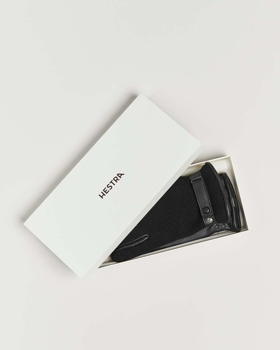 Mies | Käsineet | Hestra | Christopher Cashmere/Elkskin Glove  Black