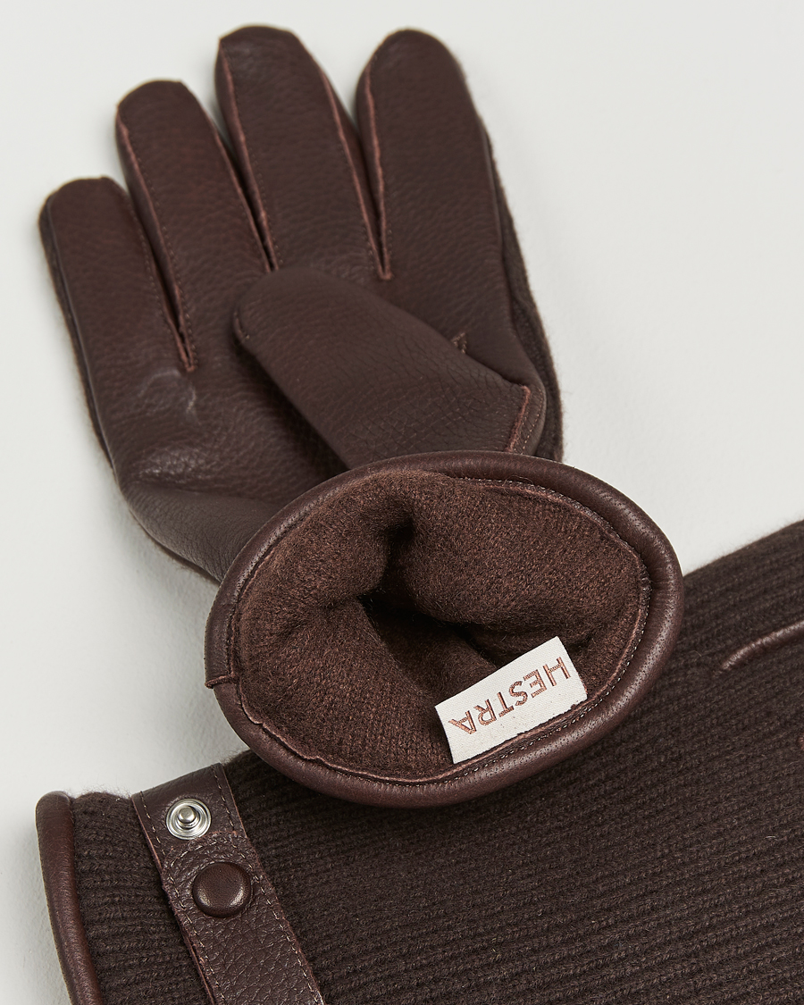 Mies | Käsineet | Hestra | Christopher Cashmere/Elkskin Glove Espresso